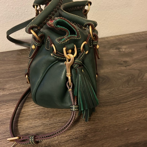 Dooney & Bourke Green Florentine Leather Mini Satchel - Picture 4 of 13